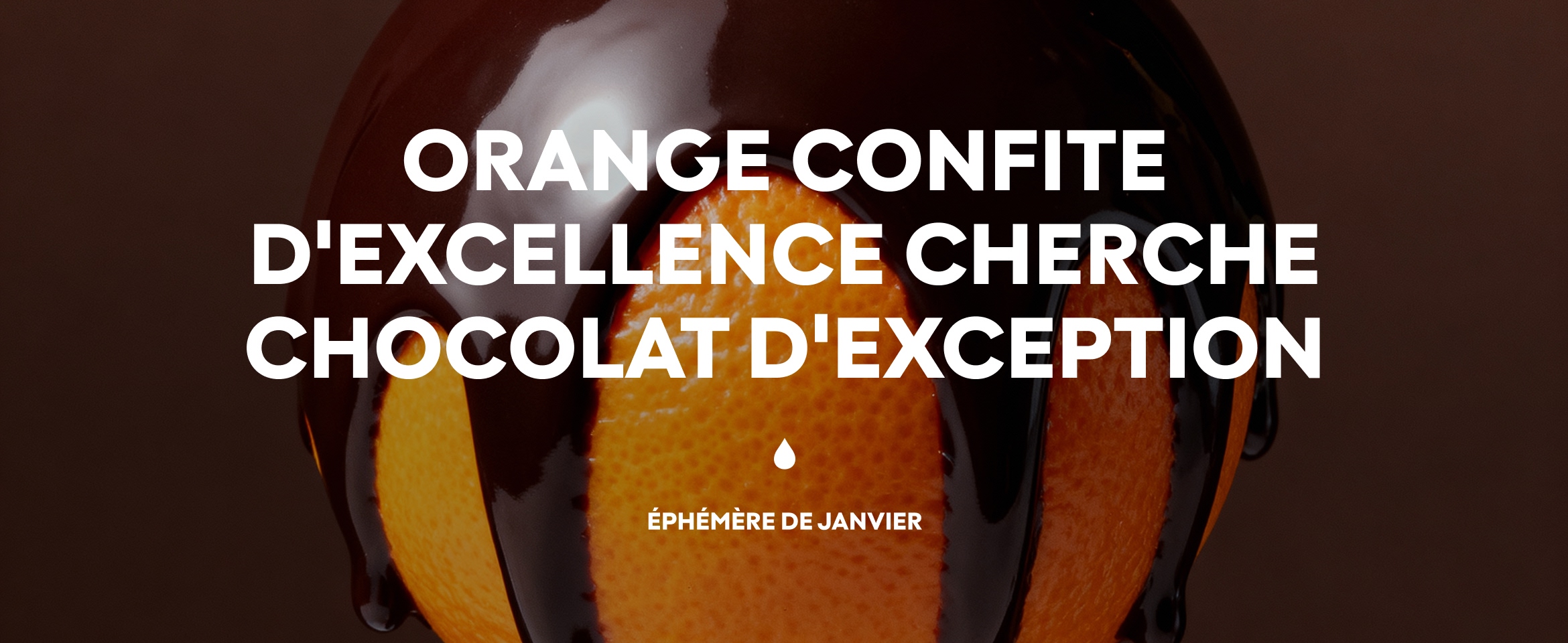 Orange confite d'excellence cherche chocolat d'exception